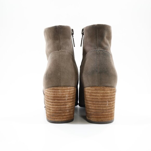 Blondo Sondra Brown Suede Leather 2.5" Block Heel Waterproof Booties - 8.5 - Picture 4 of 7